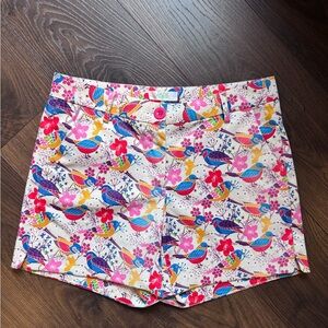 Jade Melony Tam Print Women's High Waist Shorts Birds Floral 2 XS